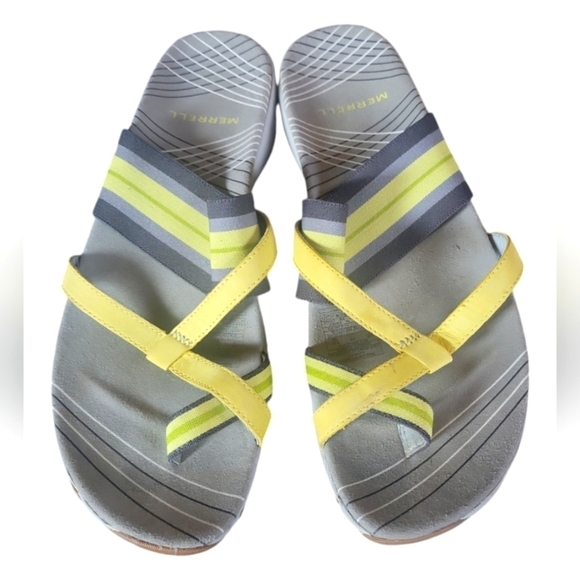 Merrell Zinnia Elastic Gore Criss-cross Straps Slip Resistant Comfort Sandals 9 - Picture 6 of 8
